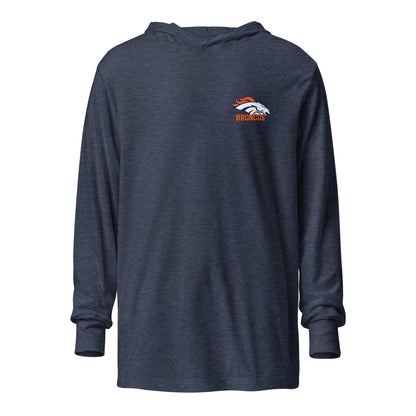 Performance | Hooded Long Sleeve T Shirt | Rapid City Broncos - BHYFL | Athletics Logo