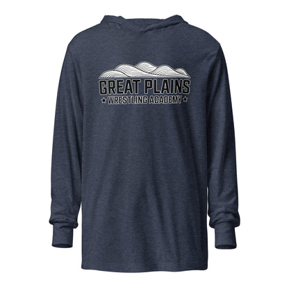 Performance | Hooded Long Sleeve T Shirt | Great Plains Wrestling Academy | Crest Logo