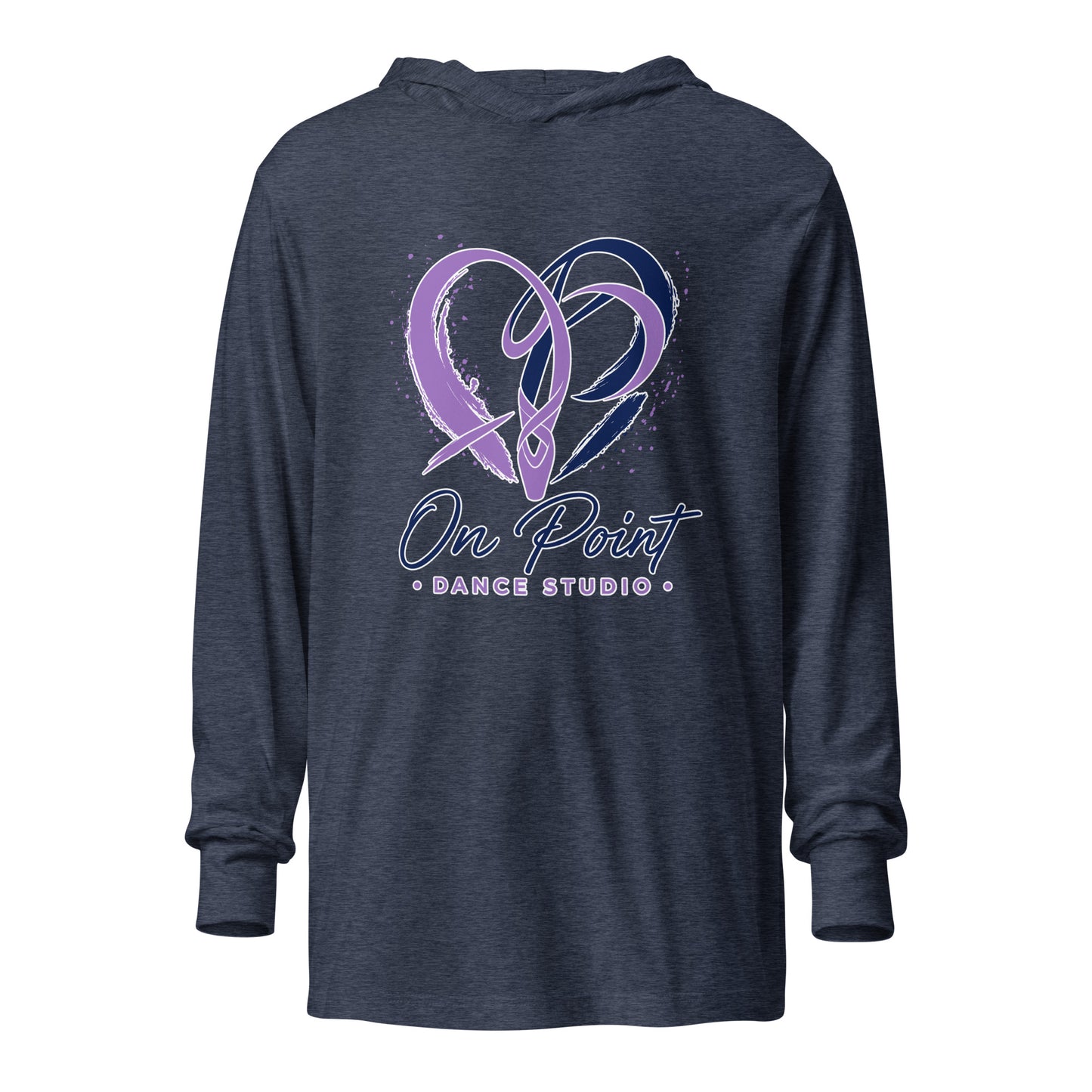 Performance | Hooded Long Sleeve T Shirt | On Point Dance Studio | Crest Logo