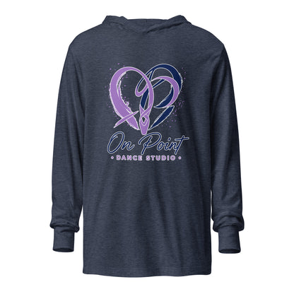 Performance | Hooded Long Sleeve T Shirt | On Point Dance Studio | Crest Logo