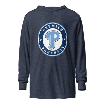 Performance | Hooded Long Sleeve T Shirt | Premier Baseball | Badge Logo