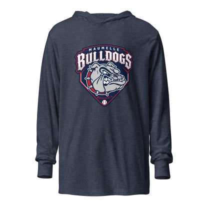 Performance | Hooded Long Sleeve T Shirt | Maumelle Bulldogs 2035 | Shield Logo