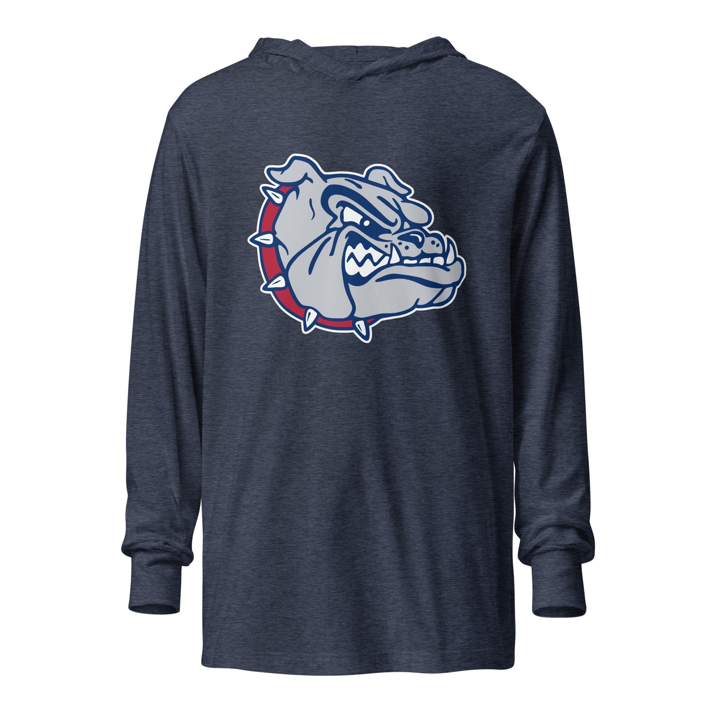 Performance | Hooded Long Sleeve T Shirt | Maumelle Bulldogs 2035 | Mascot Logo