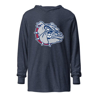 Performance | Hooded Long Sleeve T Shirt | Maumelle Bulldogs 2035 | Mascot Logo