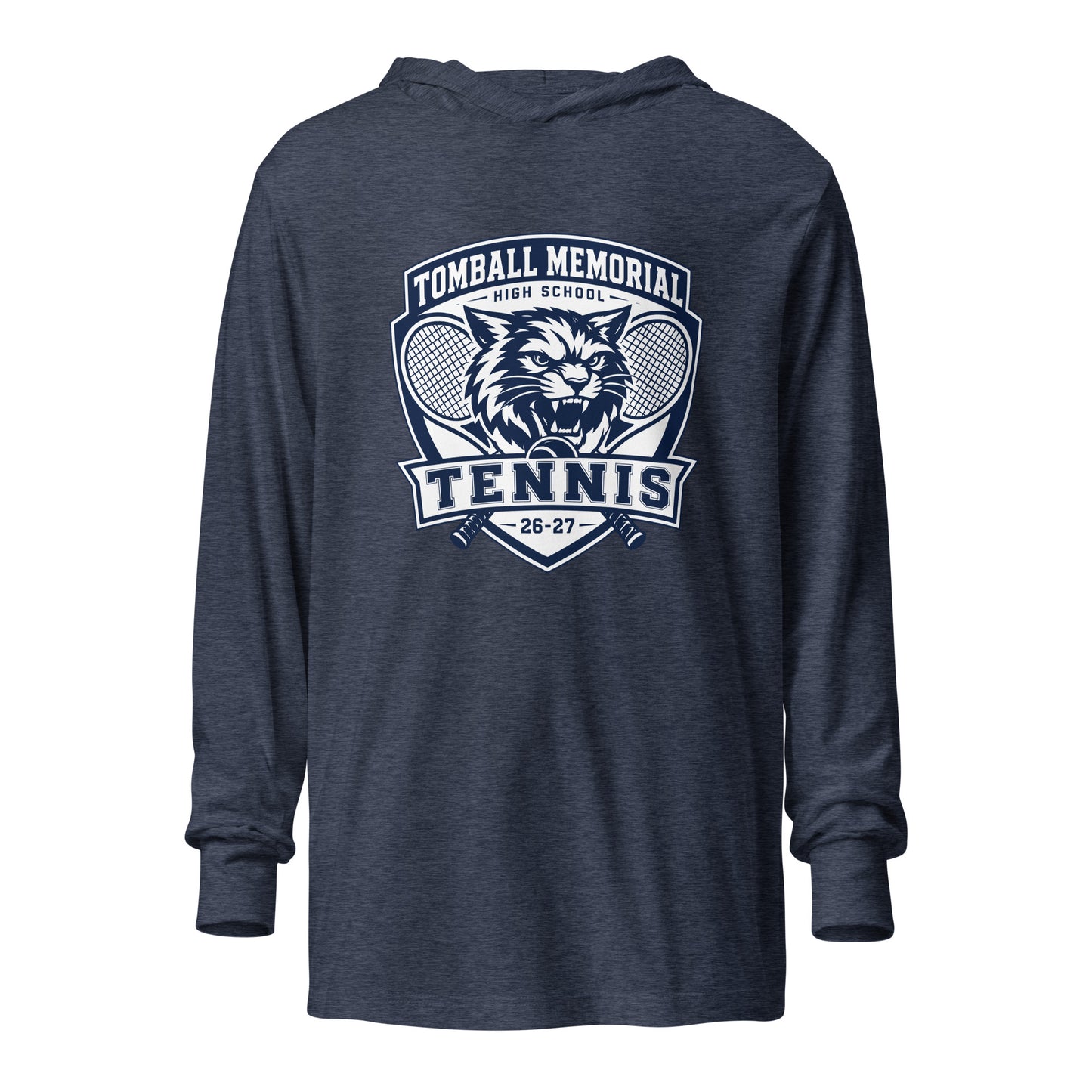 Performance | Hooded Long Sleeve T Shirt | TMHS Tennis | Shield Logo