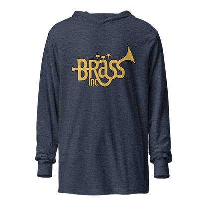 Performance | Hooded Long Sleeve T Shirt | Brass Inc. | Emblem Logo