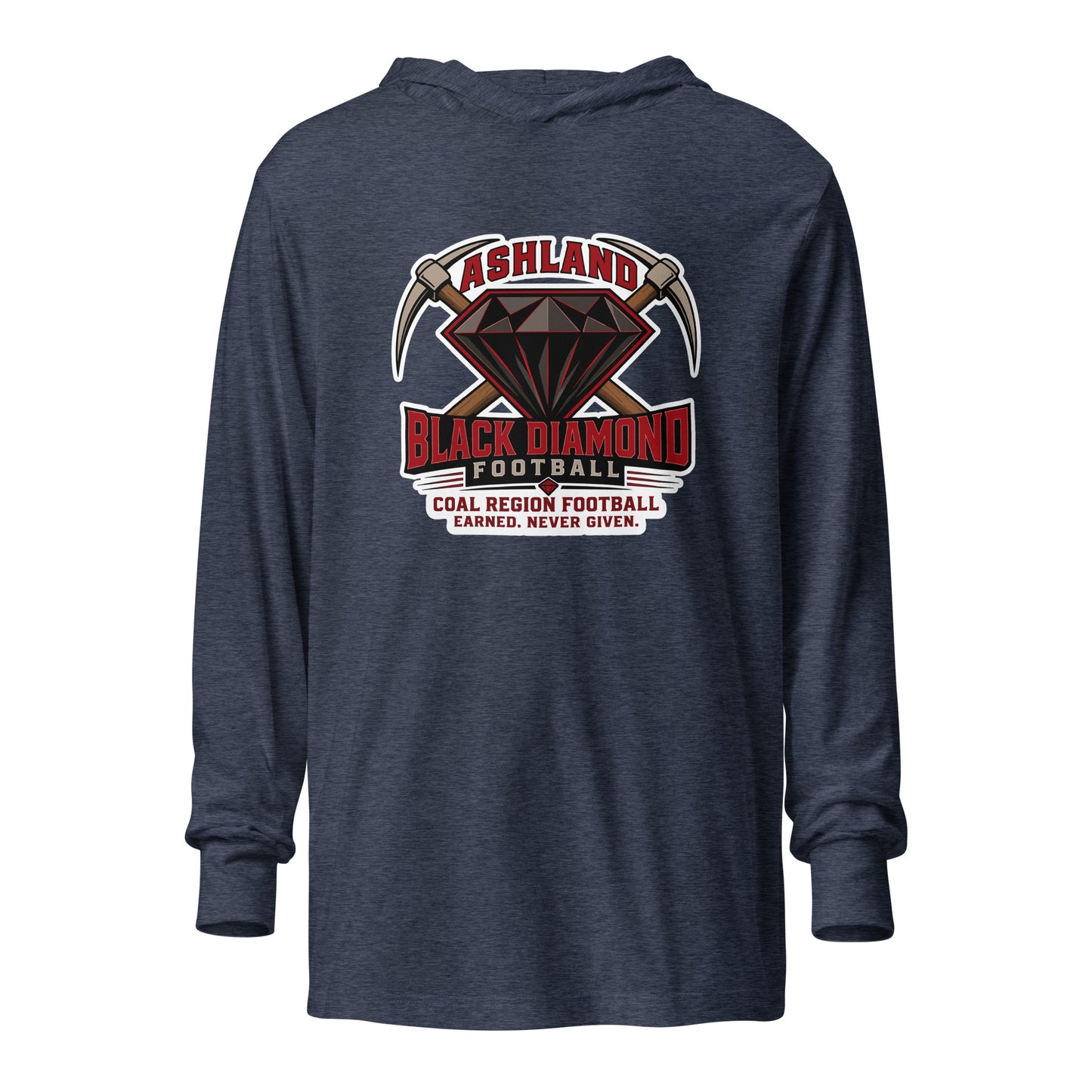 Performance | Hooded Long Sleeve T Shirt | Ashland Black Diamonds | Vanguard Logo
