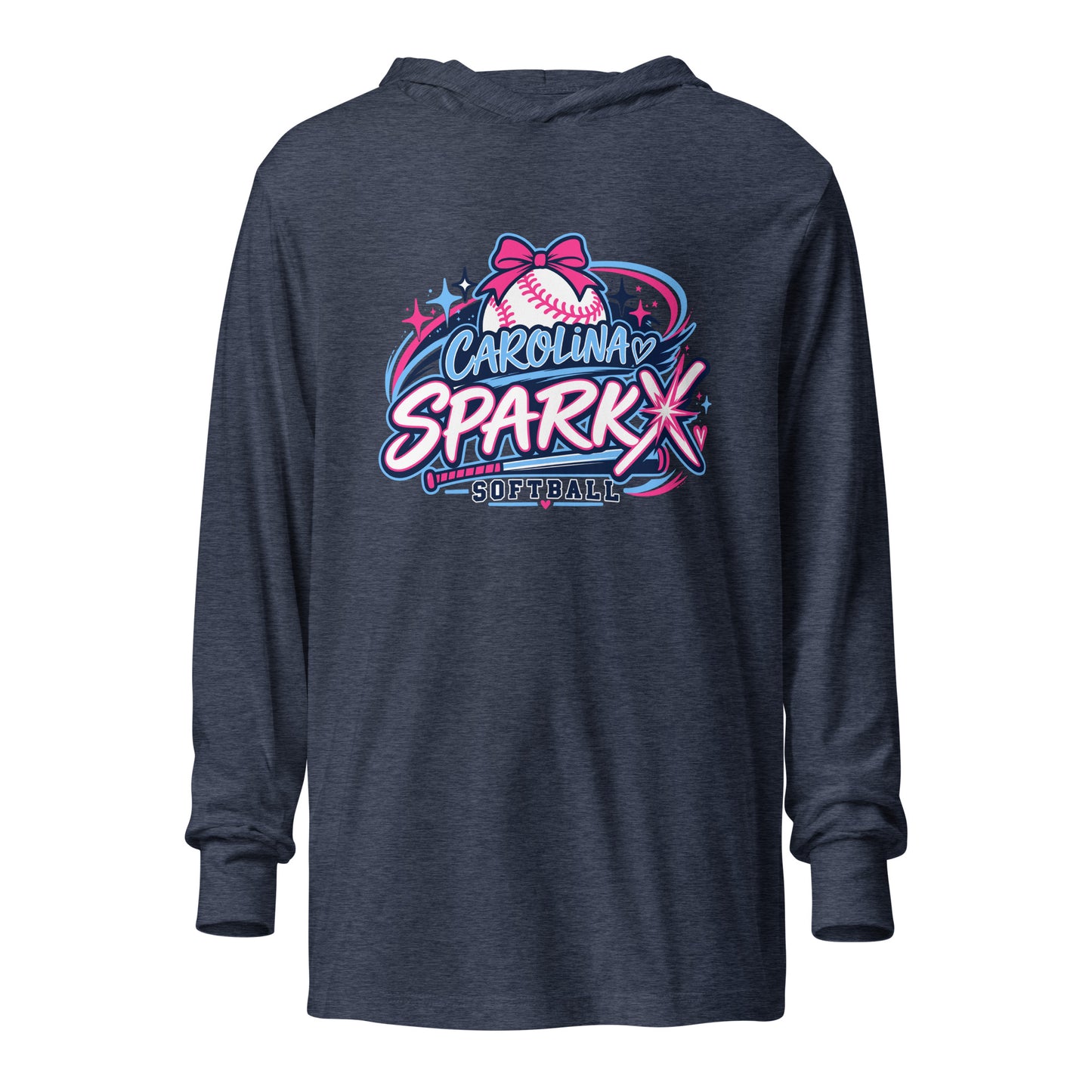 Performance | Hooded Long Sleeve T Shirt | Carolina Sparkx | Crest Logo