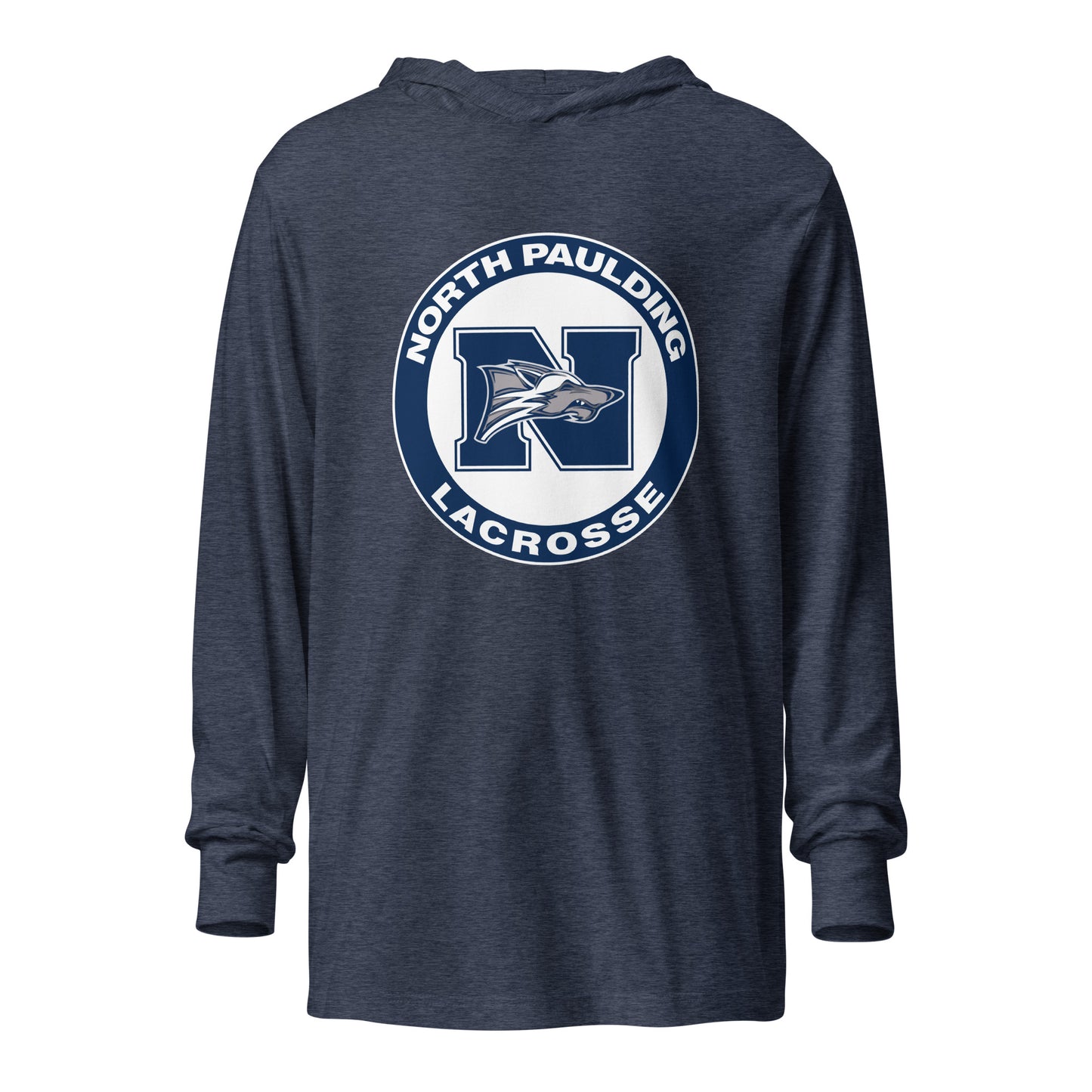 Performance | Hooded Long Sleeve T Shirt | North Paulding Lacrosse | Badge Logo