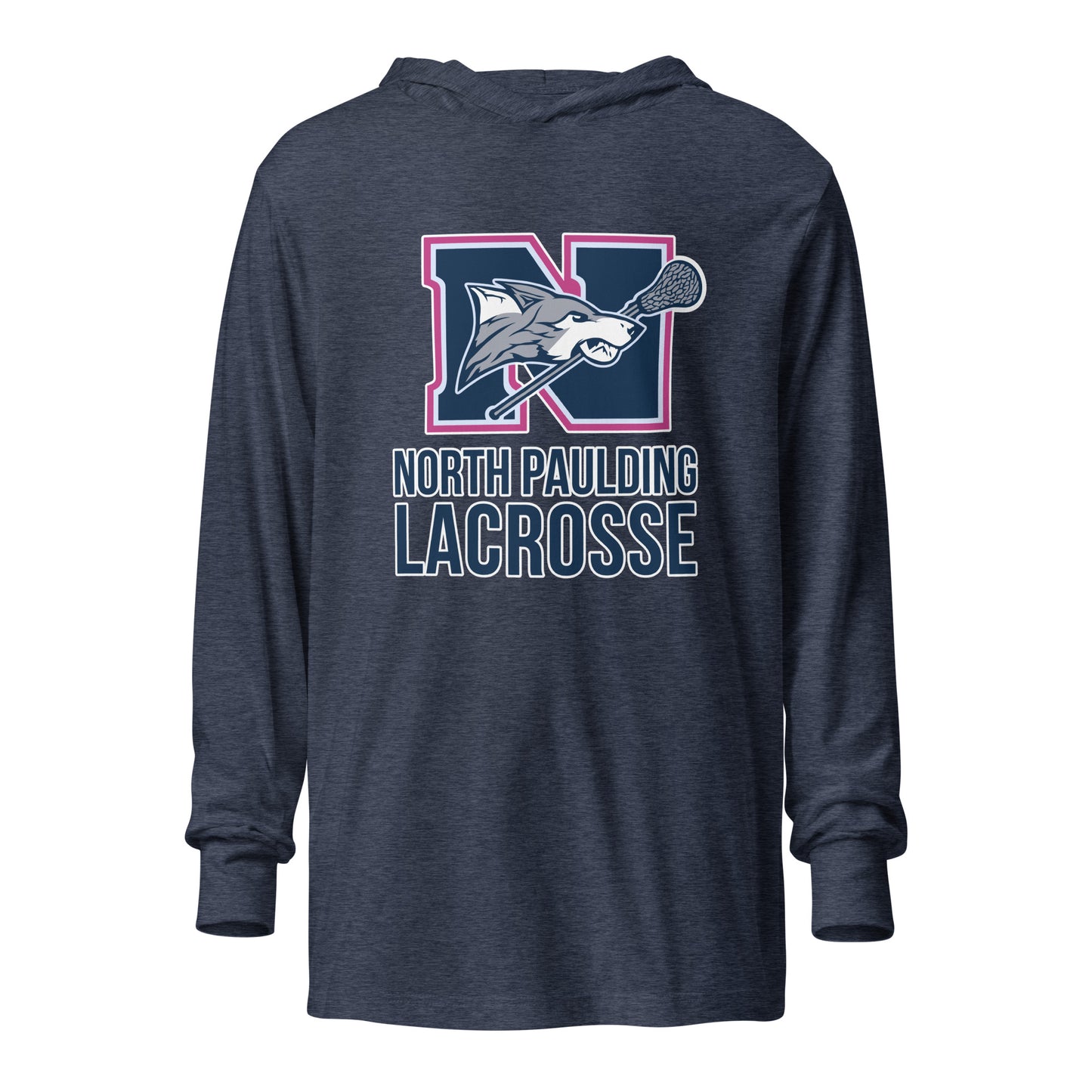 Performance | Hooded Long Sleeve T Shirt | North Paulding Lacrosse | Vanguard Logo