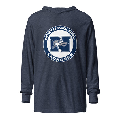 Performance | Hooded Long Sleeve T Shirt | North Paulding Lacrosse | Badge Logo