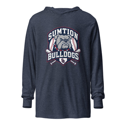 Performance | Hooded Long Sleeve T Shirt | Sumtion bulldogs | Emblem Logo