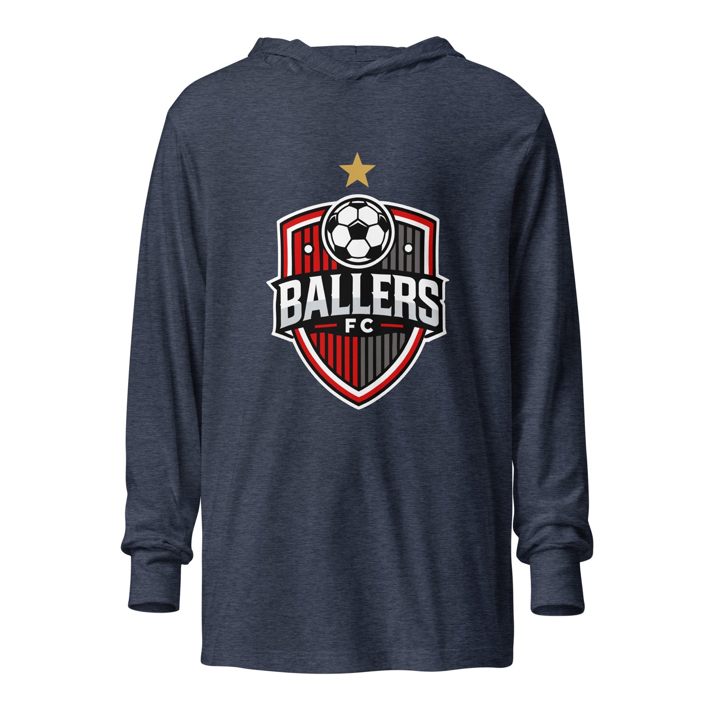 Performance | Hooded Long Sleeve T Shirt | Ballers FC | Shield Logo
