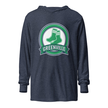 Performance | Hooded Long Sleeve T Shirt | Greenville Sox | Badge Logo