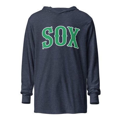 Performance | Hooded Long Sleeve T Shirt | Greenville Sox | Script Logo