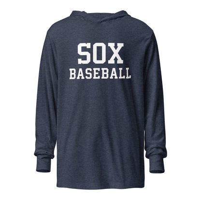 Performance | Hooded Long Sleeve T Shirt | Greenville Sox | Lettermark Logo