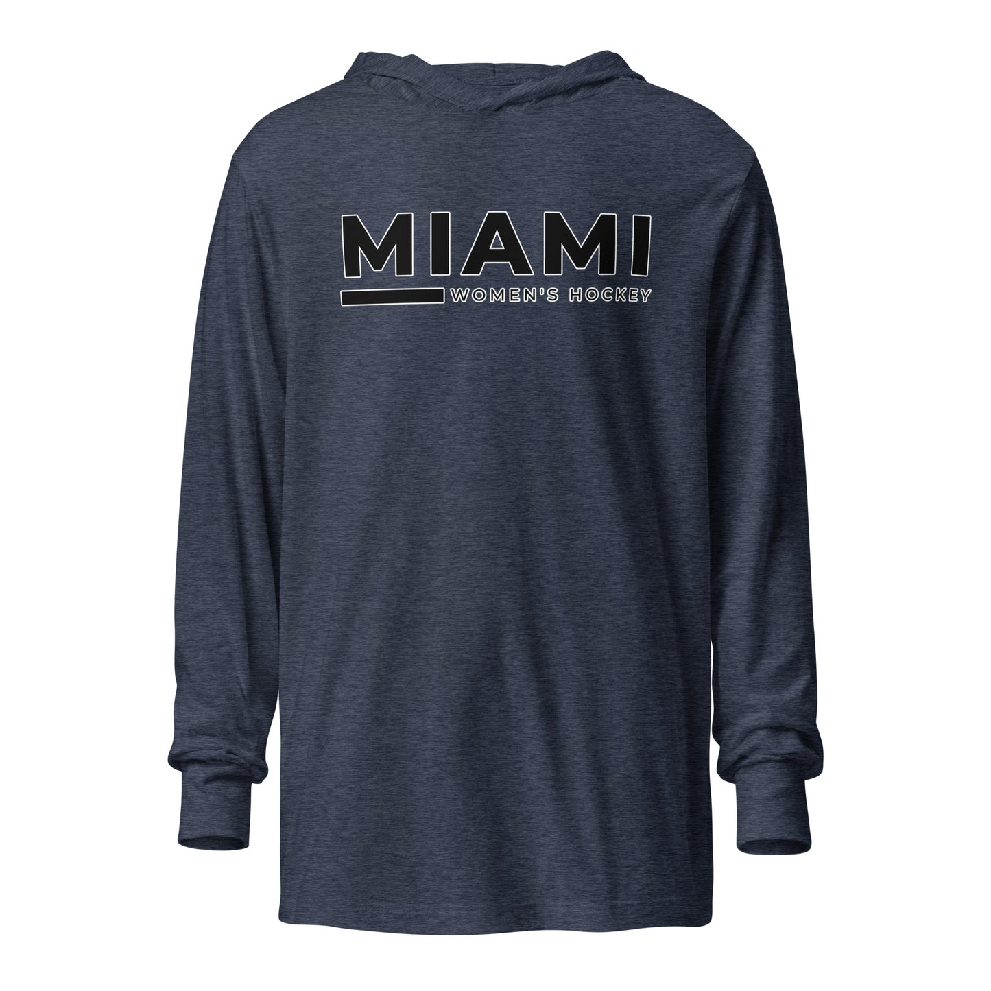 Performance | Hooded Long Sleeve T Shirt | Miami Women's Hockey | Lettermark Logo