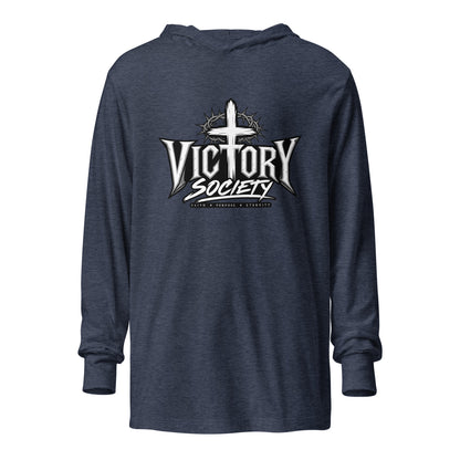 Performance | Hooded Long Sleeve T Shirt | Victory Society | Valor Heritage Alliance Logo