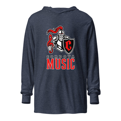 Performance | Hooded Long Sleeve T Shirt | Cordova High Music | Vanguard Logo