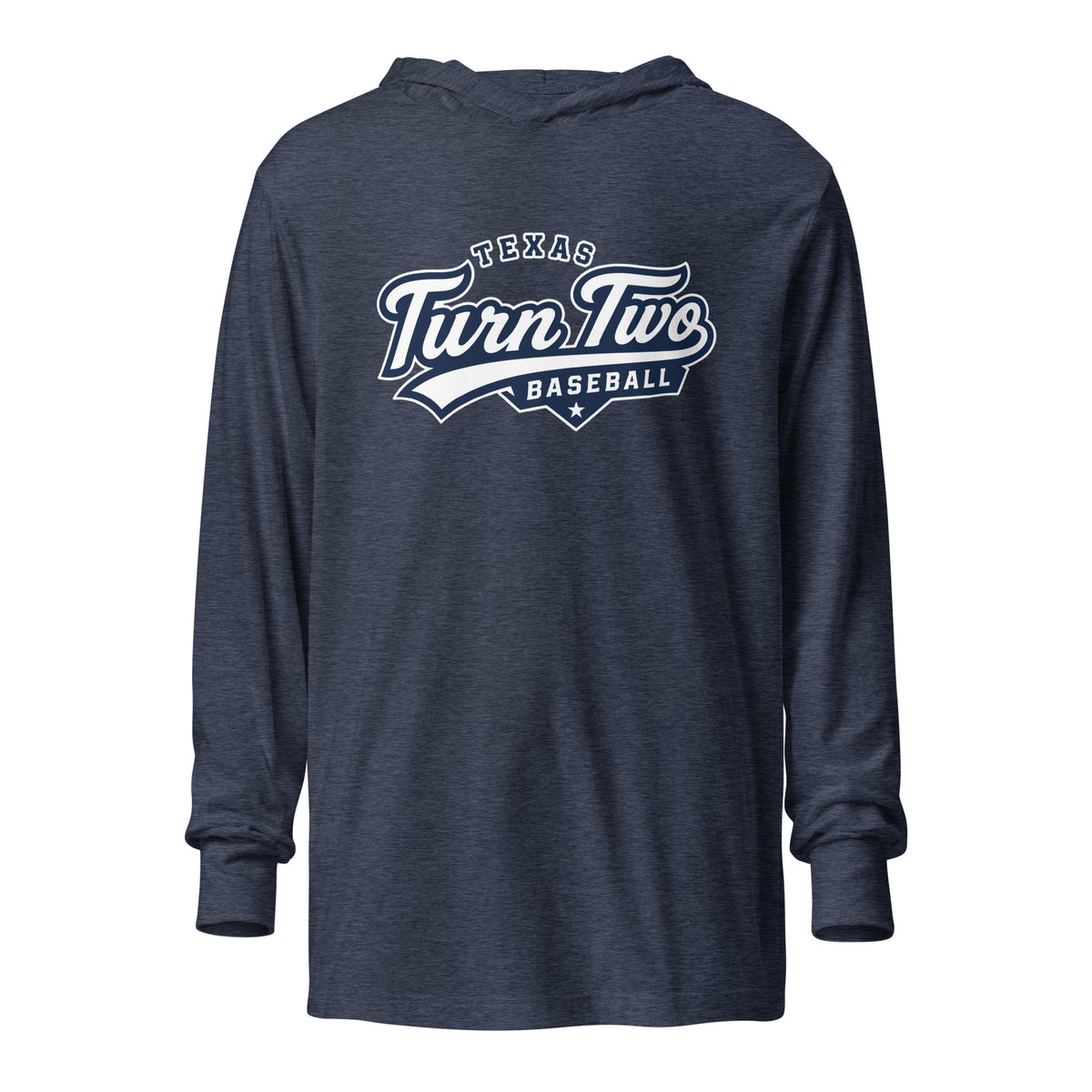 Performance | Hooded Long Sleeve T Shirt | Texas Turn Two Baseball | Athletics Logo
