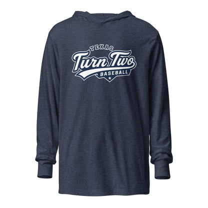 Performance | Hooded Long Sleeve T Shirt | Texas Turn Two Baseball | Athletics Logo