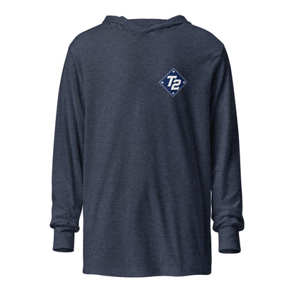Performance | Hooded Long Sleeve T Shirt | Texas Turn Two Baseball | Crest Logo