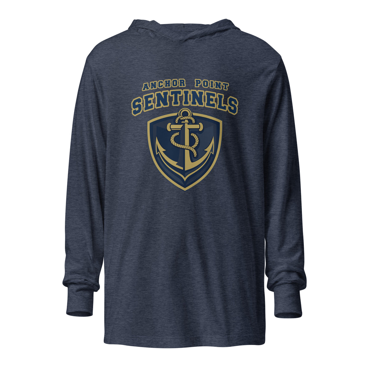 Performance | Hooded Long Sleeve T Shirt | Anchor Point | Shield Logo