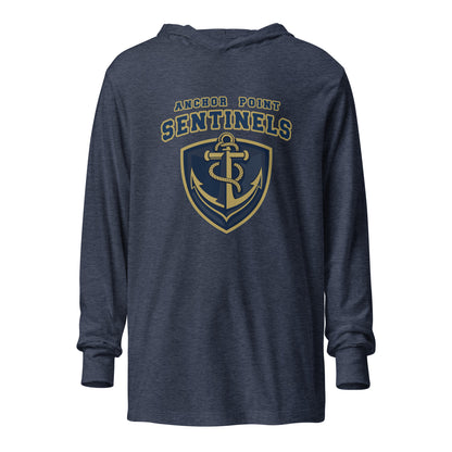 Performance | Hooded Long Sleeve T Shirt | Anchor Point | Shield Logo