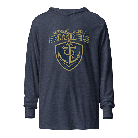 Performance | Hooded Long Sleeve T Shirt | Anchor Point | Shield Logo