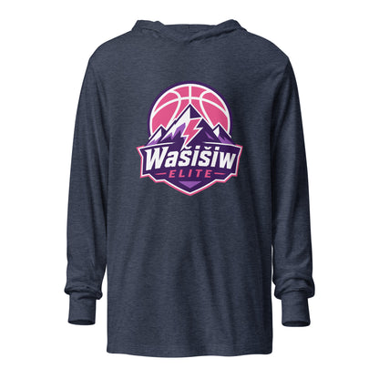 Performance | Hooded Long Sleeve T Shirt | Wašišiw Elite | Emblem Logo