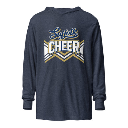 Performance | Hooded Long Sleeve T Shirt | Suffolk University Cheerleading | Vanguard Logo