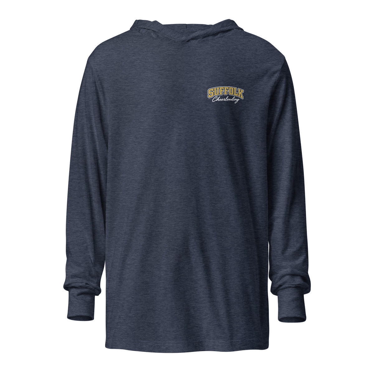 Performance | Hooded Long Sleeve T Shirt | Suffolk University Cheerleading | Valor Logo