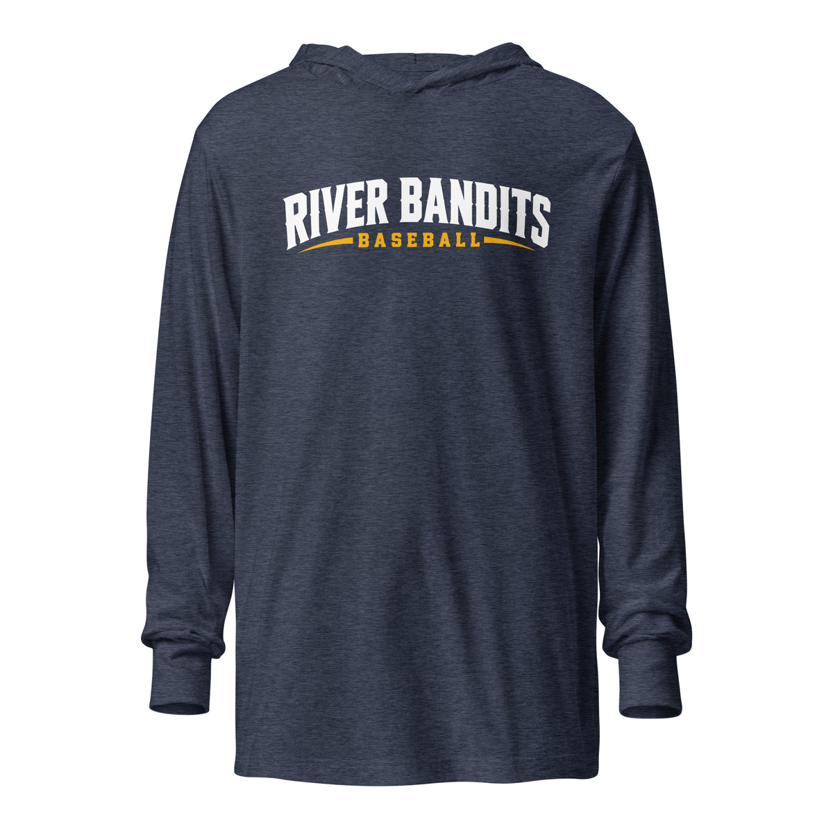 Performance | Hooded Long Sleeve T Shirt | South Bend River Bandits | Lettermark Logo