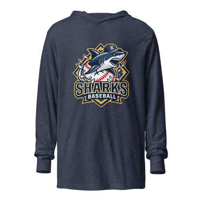 Performance | Hooded Long Sleeve T Shirt | Sharks Diamond Sports | Valor Logo