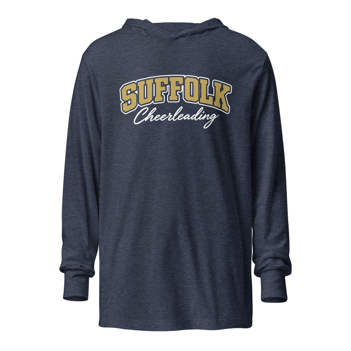 Performance | Hooded Long Sleeve T Shirt | Suffolk University Cheerleading | Valor Logo