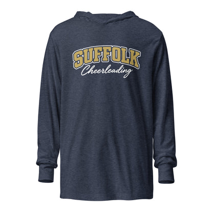 Performance | Hooded Long Sleeve T Shirt | Suffolk University Cheerleading | Valor Logo