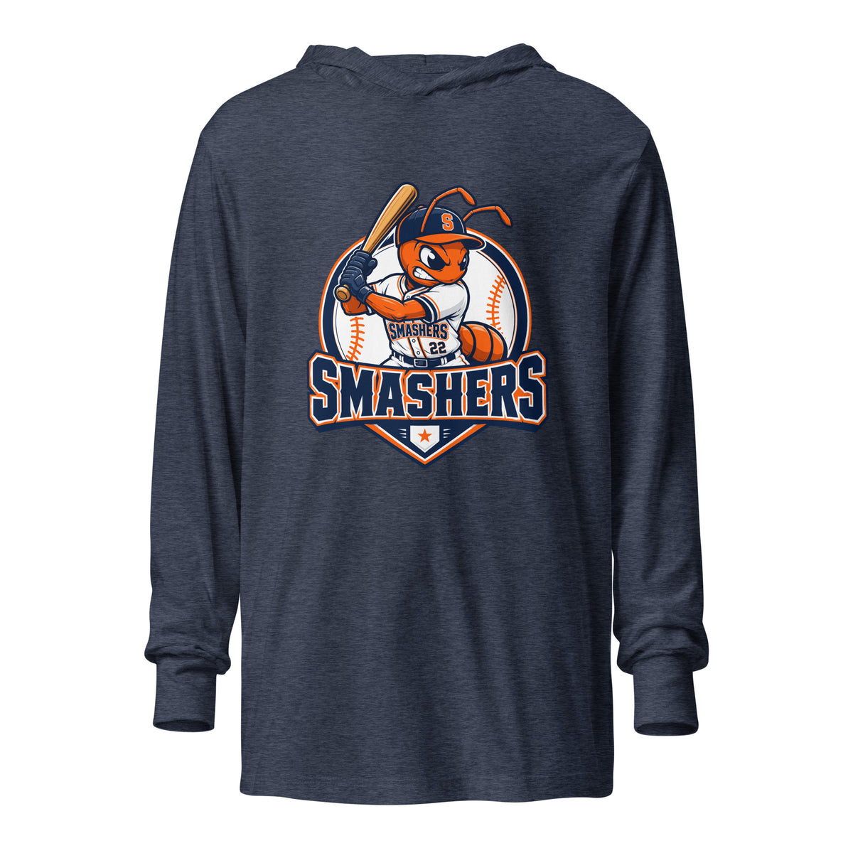 Performance | Hooded Long Sleeve T Shirt | Tx Smashers | Emblem Logo