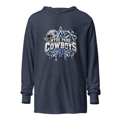 Performance | Hooded Long Sleeve T Shirt | Hyde Park Cowboys | Crest Logo