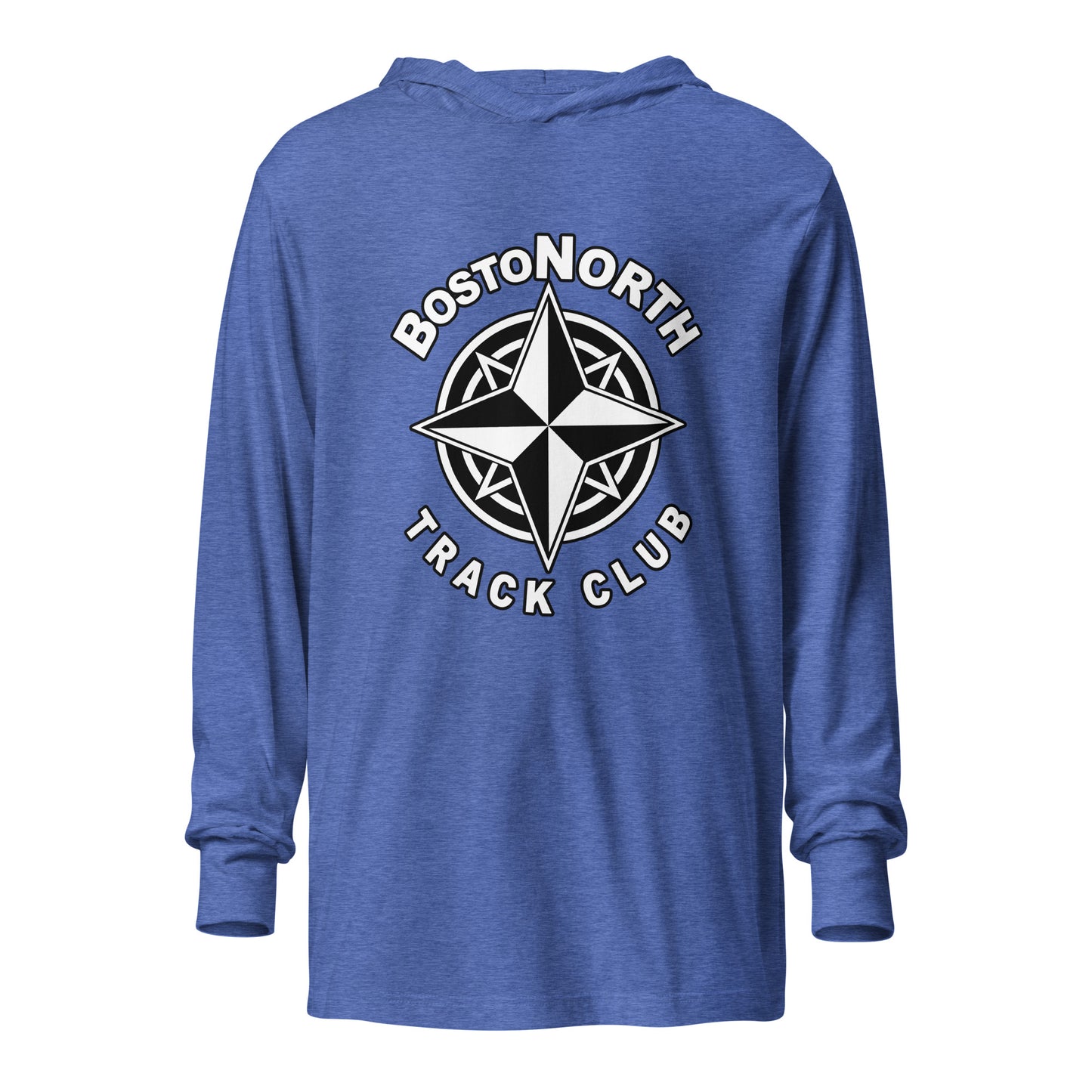 Performance | Hooded Long Sleeve T Shirt | Boston-North Track Club | Crest Logo