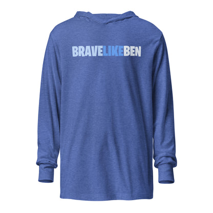 Performance | Hooded Long Sleeve T Shirt | Brave Like Ben | Script Logo