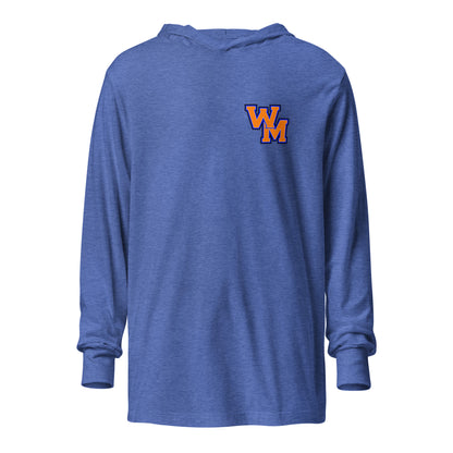 Performance | Hooded Long Sleeve T Shirt | West Memphis Community Christian College Gators | Vanguard Logo