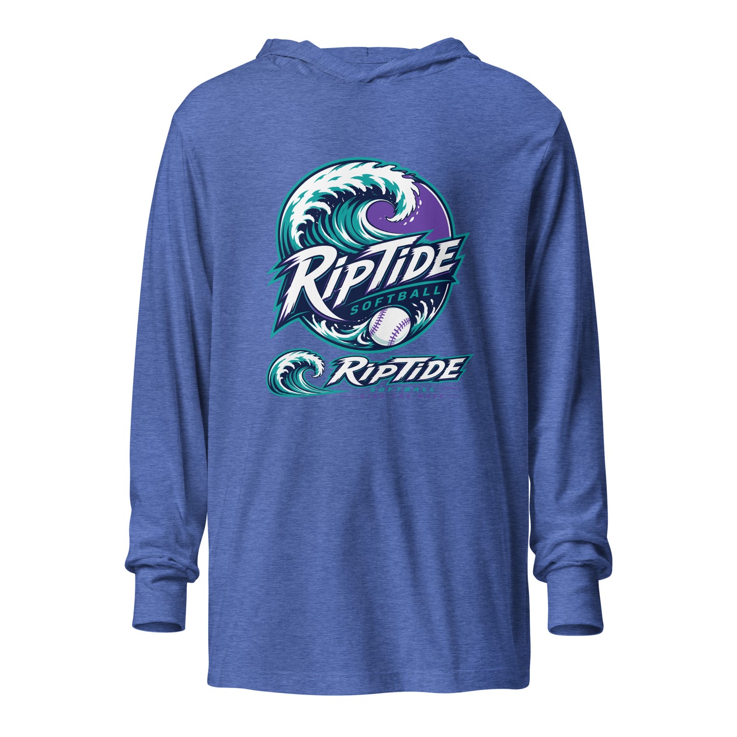 Performance | Hooded Long Sleeve T Shirt | RipTide Softball | Crest Logo