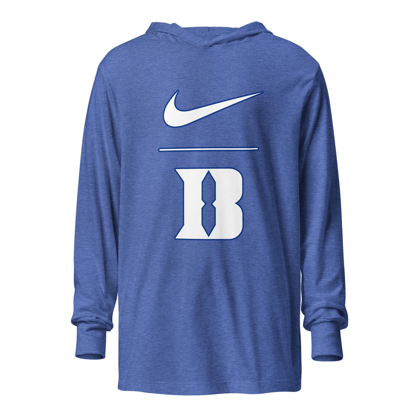Performance | Hooded Long Sleeve T Shirt | Blueblacks Football Club | Vanguard Logo