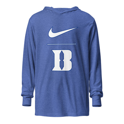 Performance | Hooded Long Sleeve T Shirt | Blueblacks Football Club | Vanguard Logo