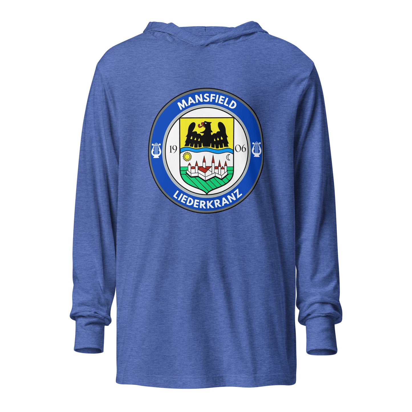 Performance | Hooded Long Sleeve T Shirt | Liederkranz Soccer Club | Badge Logo