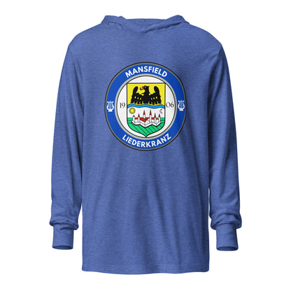 Performance | Hooded Long Sleeve T Shirt | Liederkranz Soccer Club | Badge Logo