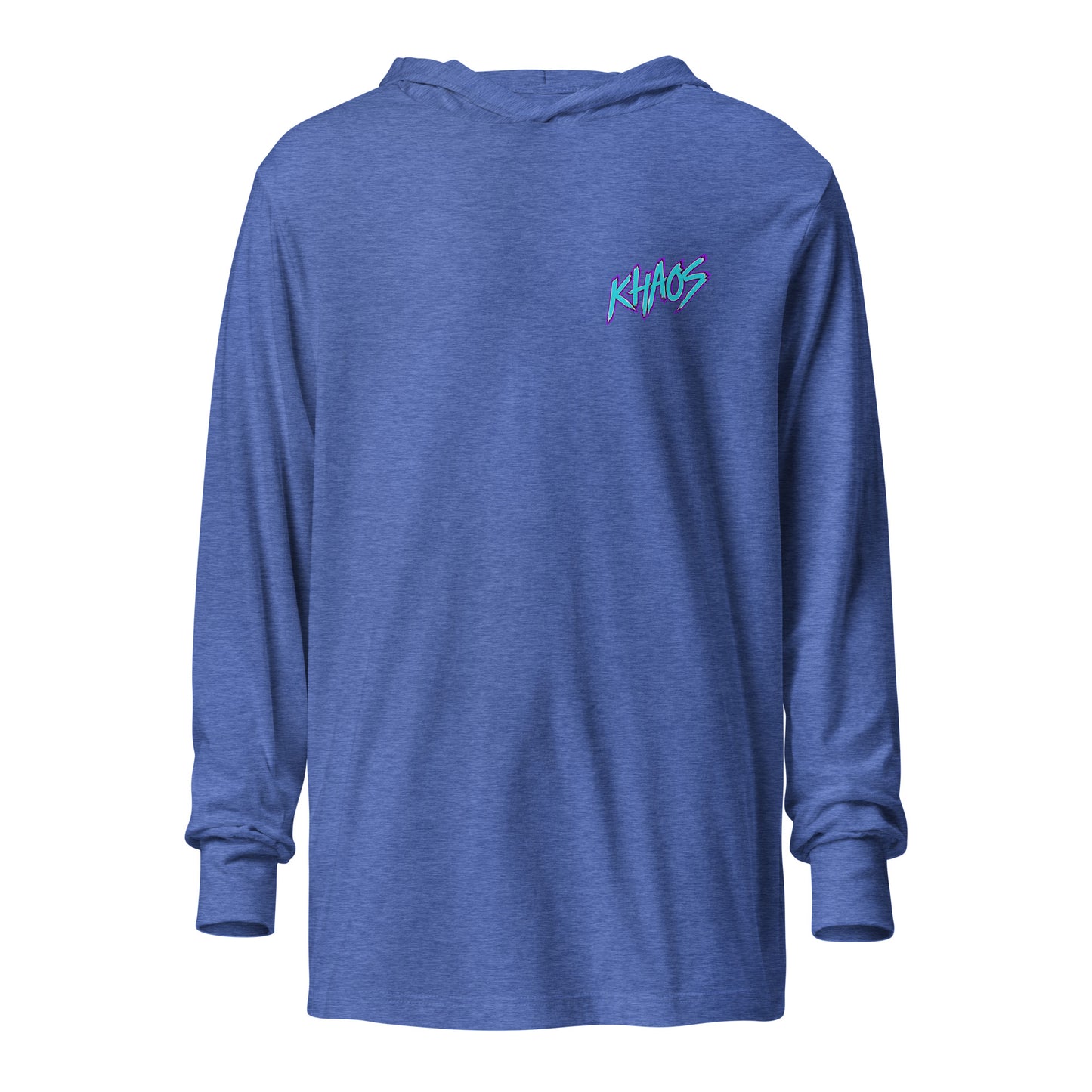 Performance | Hooded Long Sleeve T Shirt | Khaos Softball | Script Logo