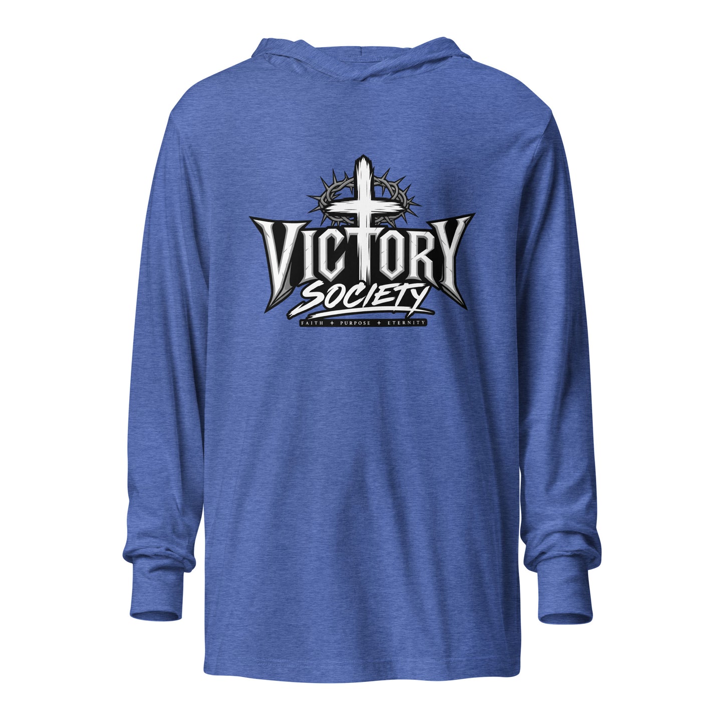 Performance | Hooded Long Sleeve T Shirt | Victory Society | Valor Heritage Alliance Logo