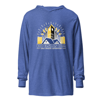 Performance | Hooded Long Sleeve T Shirt | Rho | Emblem Logo