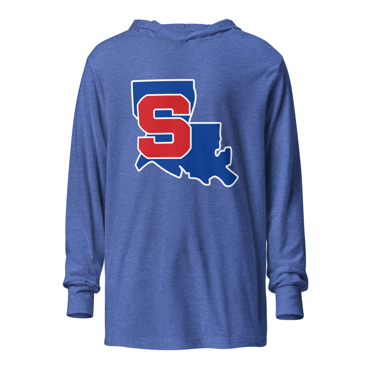 Performance | Hooded Long Sleeve T Shirt | Louisiana Slam Baseball | Crest Logo